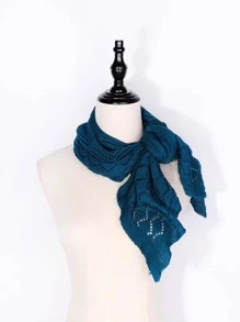 1入組女性水鑽和人造珍珠裝飾鏤空優雅披肩適用於日常生活 - 藏蓝色 - 查看 4