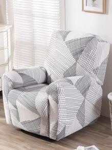 1pc Geometric Pattern Stretchy Sofa Slipcover, Modern Polyester Recliner Slipcover For Home - Multicolor - View 6
