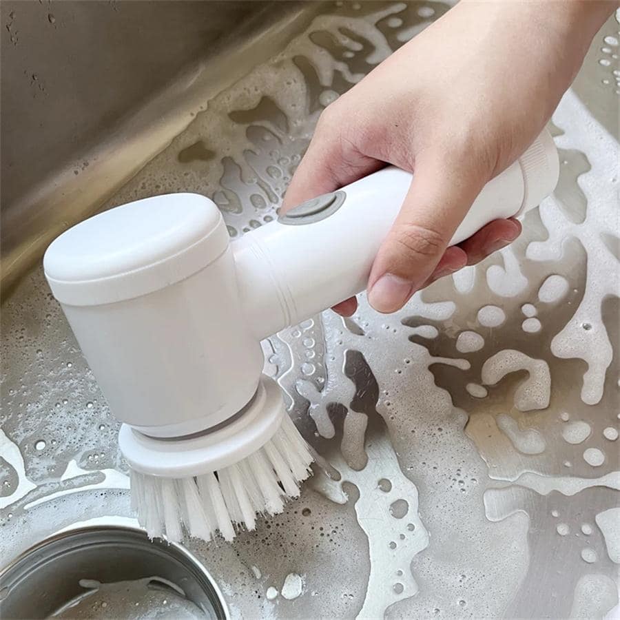 1pc ABS Cleaning Brush, Modern Multifunction Cleaning Brush For Home - Apricot - View 1