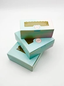 5 pièces Boîte à cadeau en papier cadeau moderne graphique de slogan pour domicile