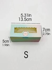 5 pièces Boîte à cadeau en papier cadeau moderne graphique de slogan pour domicile