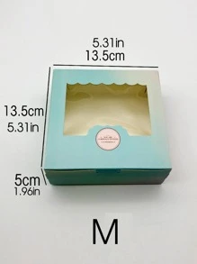 5 pièces Boîte à cadeau en papier cadeau moderne graphique de slogan pour domicile