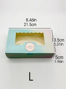 5 pièces Boîte à cadeau en papier cadeau moderne graphique de slogan pour domicile