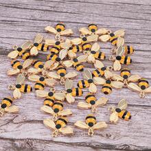 迷人的蜜蜂吊墜適用於DIY手環項鍊耳環鑰匙圈手機鏈條製作 - 6件 - 查看 2