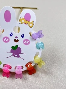 10pcs Women Rabbit Design Cute Hair Claw For Hair Decoration