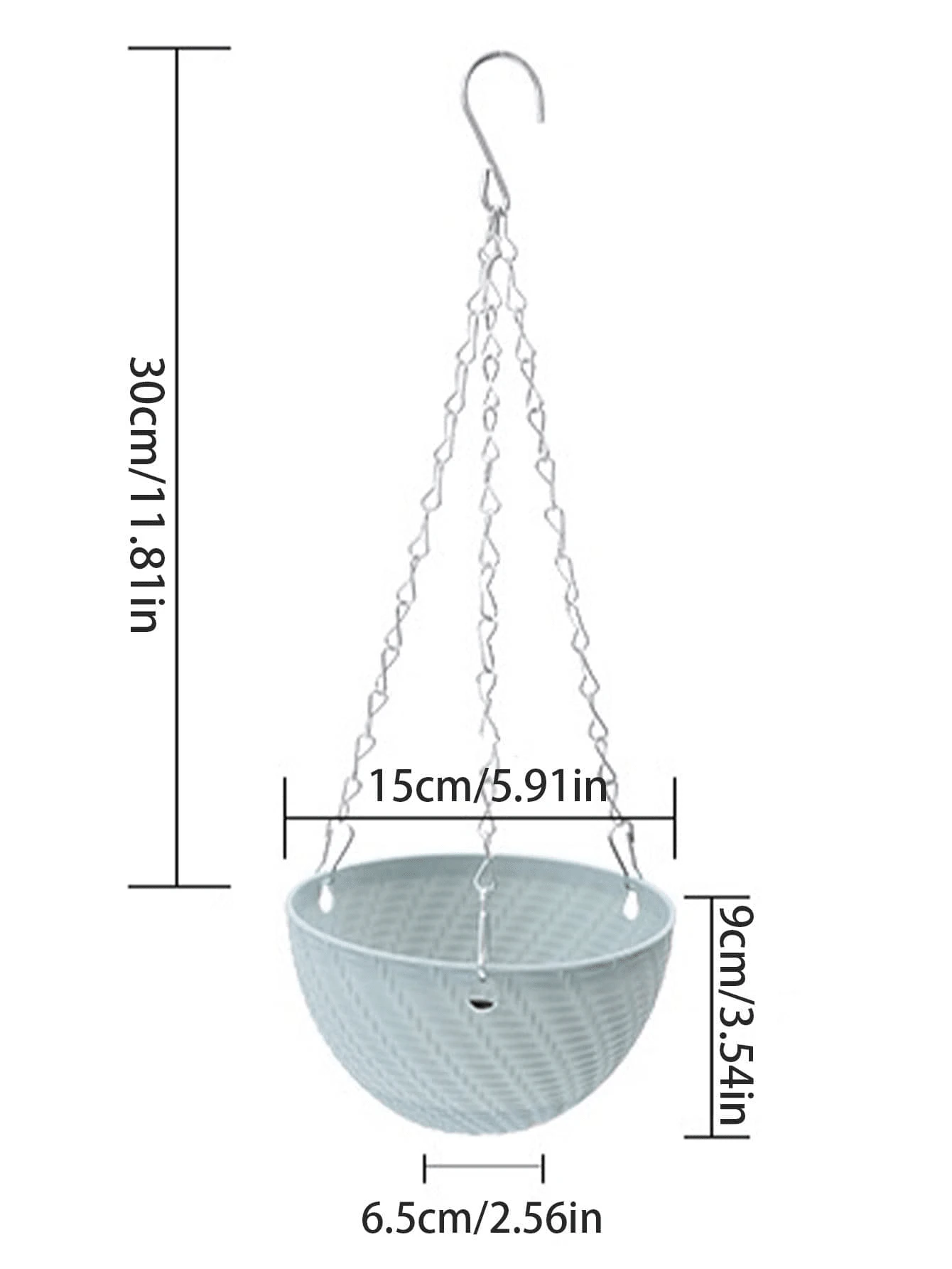1 Giỏ Hoa Treo Nhựa, Giỏ Đựng Đồ Treo Tối Giản Cho Gia Đình - Màu xanh lam - Xem 1