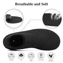 運動滑水鞋適用於條紋圖案一腳蹬運動鞋 - 黑色 - 查看 6