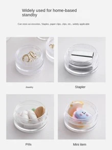 1pc 5 Layer Delicate Jewelry Storage Box For Rings, Necklaces, Earrings, Transparent Portable Nail Art Accessories Organizer - Clear - View 8