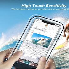 1pc PVC Phone Bag, Modern Clear Black Waterproof Phone Bag For Outdoor - Black - View 5