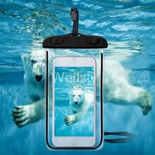 1pc PVC Phone Bag, Modern Clear Black Waterproof Phone Bag For Outdoor - Black - View 3