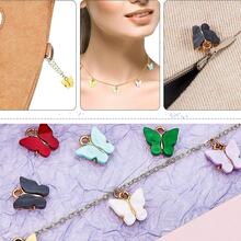 Mặt dây chuyền DIY hình bướm thời trang dành cho nữ để làm đồ trang sức DIY - Hồng - Xem 5