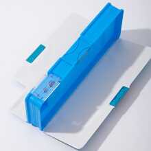 1入組卡通圖案鉛筆可愛便攜筆袋適用於學生 - 藍色 - 查看 5