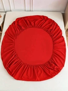 素色無內芯床單套裝，1件床墊套和2件枕套，極簡風格涤纶床单套装，適用於臥室 - 紅色 - 查看 6