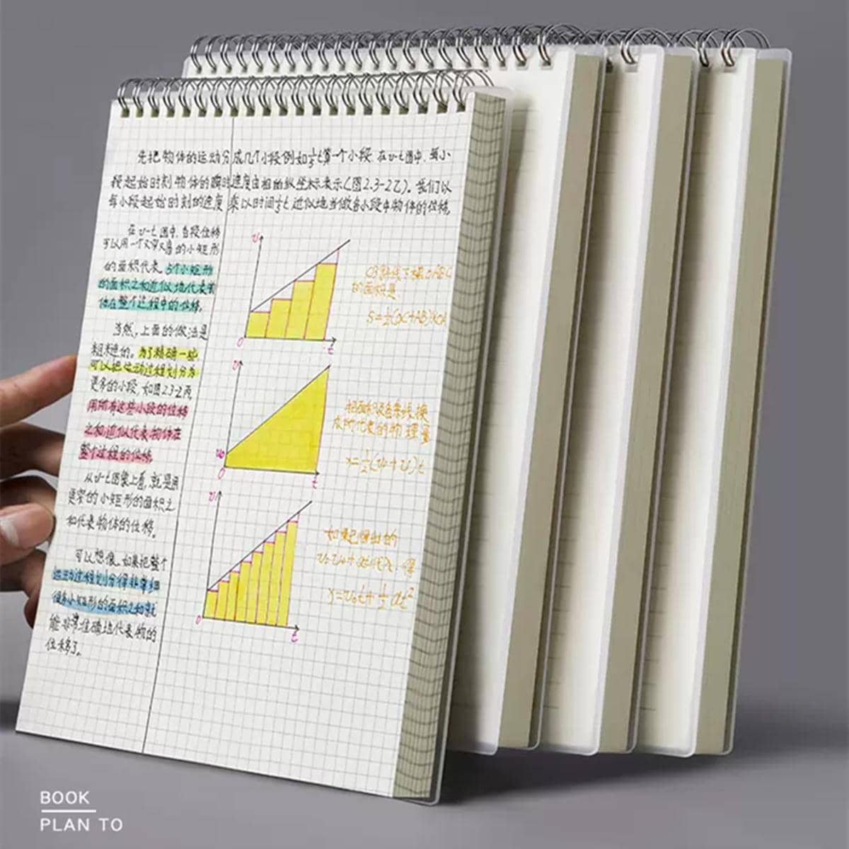 1入組素色螺旋創意多用途手賬本適用於手帳 - 白色 - 查看 1