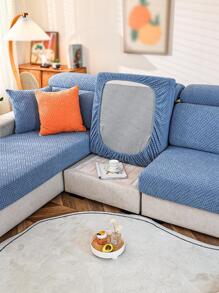 1 Dạ Nỉ Co Giãn Ghế Sofa Bọc Ghế Sofa Polyester Hiện Đại Đệm Cho Phòng Khách - Màu xanh lam - Xem 5