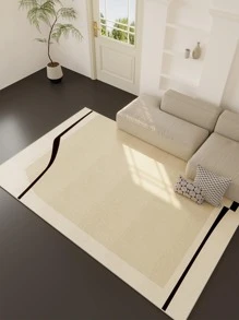 1 pieza Alfombra del piso con patrón geométrico moderno poliéster para sala de estar con todo estación - Multicolor - Ver 2