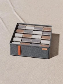 1 pieza Caja de almacenamiento de calcetines multi cuadro - Gris Oscuro - Ver 1