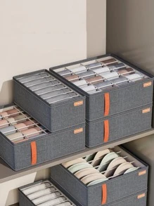 1 pieza Caja de almacenamiento de calcetines multi cuadro - Gris Oscuro - Ver 2
