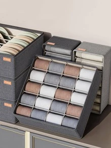 1 pieza Caja de almacenamiento de calcetines multi cuadro - Gris Oscuro - Ver 6