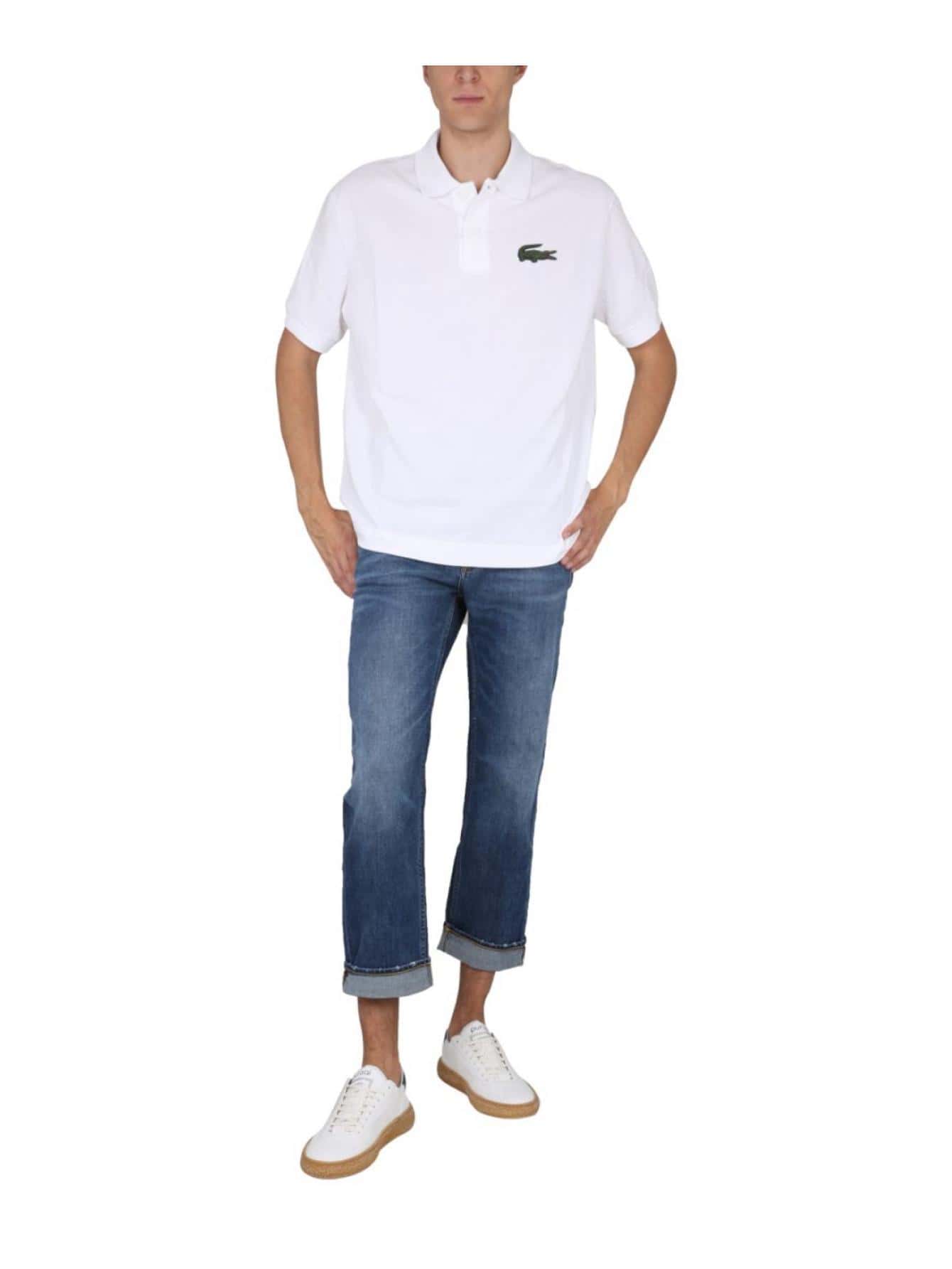 Lacoste Camiseta blanca para hombres PH3922001 - Blanco - Añade 5