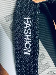 de moda Chanclas para de color combinado de tela con estampado de letra interior Zapatillas - Negro - Ver 7