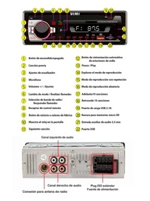 Car Stereo With Mp3 Player Radio - 黑色 - 查看 5