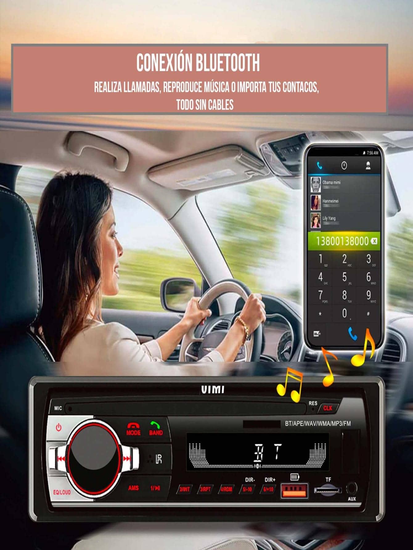 Car Stereo With Mp3 Player Radio - màu đen - Xem 8