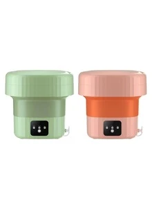 Mini Lavadora Portatil Plegable con Exprimidor Ahorra Espacio diseño minimalista y facil de guardar - Multicolor - Ver 2