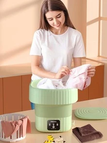 Mini Lavadora Portatil Plegable con Exprimidor Ahorra Espacio - Multicolor - Ver 2