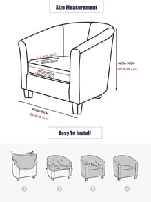 1件纯色弹力单人沙发套，现代简约新月形转角沙发套，适用于U型沙发 - 綠色 - 查看 2