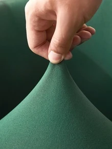 1件纯色弹力单人沙发套，现代简约新月形转角沙发套，适用于U型沙发 - 綠色 - 查看 4