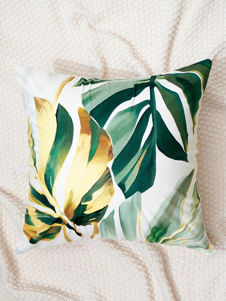 熱帶圖案靠墊套不附帶現代織物裝飾抱枕套適用於活家庭裝飾 - 彩色 - 查看 1