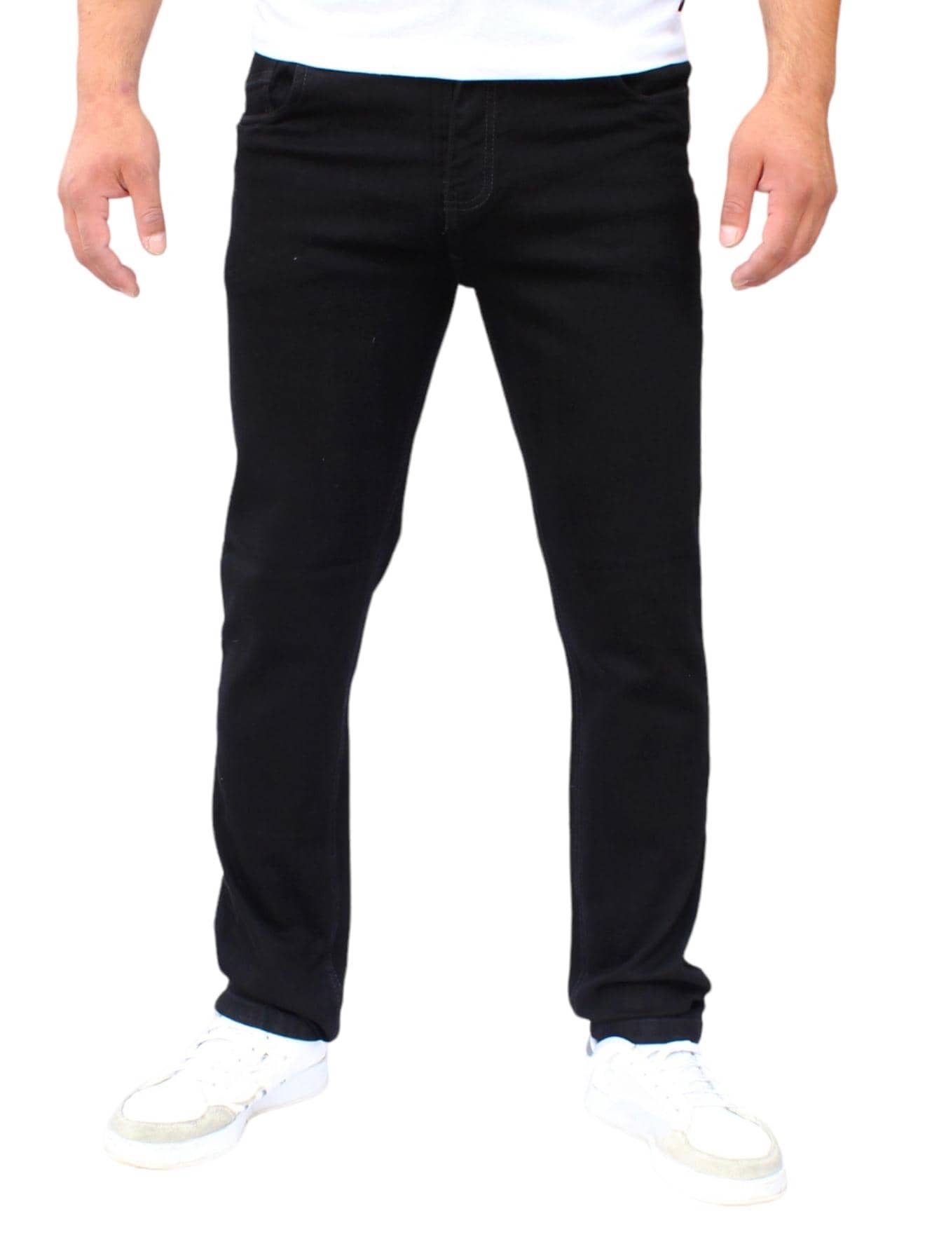 Slim Fit Stretch Denim Pants For Men John Silver - Black - View 1