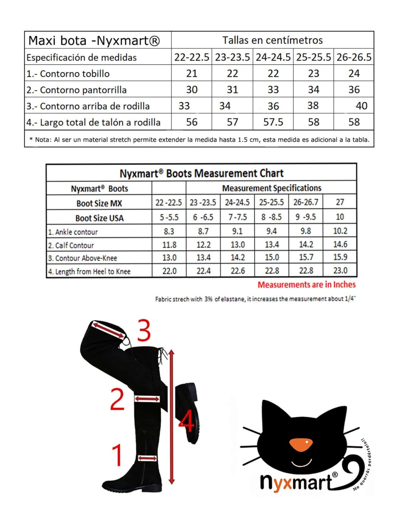 Long Boots For Women, Stretch Biker Maxbotas Type, Flat Design. - Black - View 4