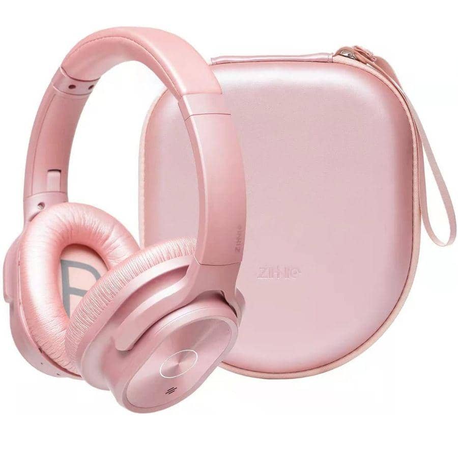 ZIHNIC Active Noise Cancelling Headphones, 40H Playtime Wireless Bluetooth Headset With Deep Bass Hi-Fi Stereo Sound,Comfortable Earpads For Travel/Home/Office - Hồng - Xem 1