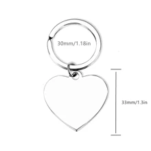 1pc To Friendship Heart Keychain Friends Gift - Silver - View 4