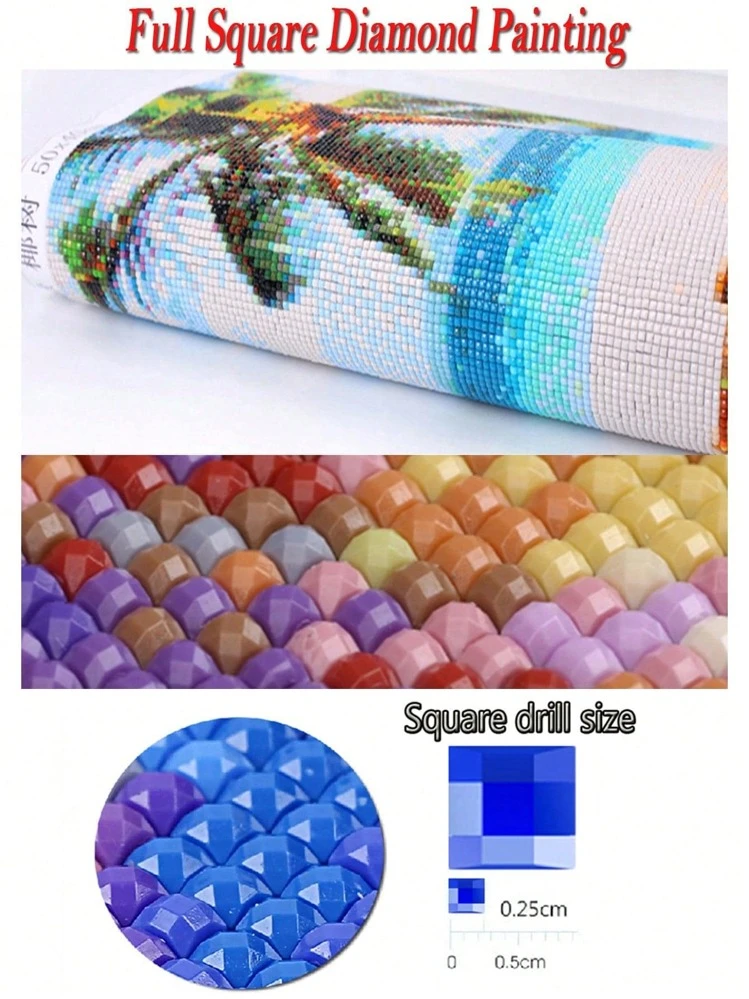 Bimkole DIY 5D Grande Diamond Painting Kit Completo Fai da Te Città Sul Lago, Paesaggio Pittura