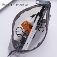 1入組迷你網紗零錢包口紅收納袋便攜化妝包 - 灰色 - 查看 4