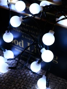 1pc 20/30/50/100Led 4/5/7/10M 8-Mode Solar Spherical Bulb String Lamp, Suitable For Outdoor Courtyard Decoration And Holiday Decoration Garden Decor Fall Decor House Decor Outdoor Decor - Multicolor - View 8