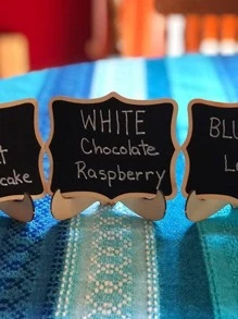 5pcs Wooden Party Direction Sign, Small Label Board For Party - Beige - View 5