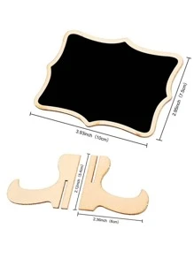 5pcs Wooden Party Direction Sign, Small Label Board For Party - Beige - View 3