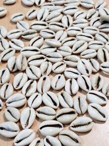 LARGE NATURAL CAURI PUKSERAS SHELLS 25 PCS DIY NECKLACE JEWELERY - Beige - View 4