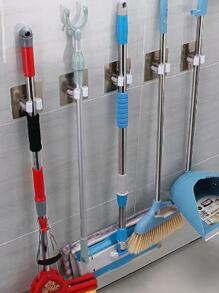 1入組免打孔PP拖把現代灰色壁掛式拖把和掃帚架