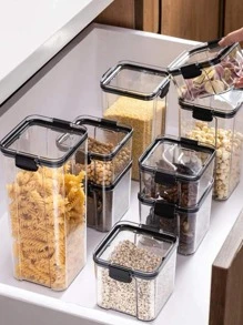 Lọ kín Trong suốt Vật dụng trong nhà Phòng bếp Hộp đựng Hộp 1 Gói có thể sử dụng Đối với , Bột mì , Đường , , Gia vị , Thùng đựng hàng Lưu trữ Phòng bếp Nhà bếp Tổ chức Và Lưu trữ Hộp đựng Hộp , - Trong sáng - Xem 6