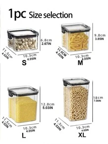 Zamknięty słoik Przezroczysty, wieloziarnisty pojemnik na organizery kuchenne do użytku domowego 1 opakowanie może być używane do zboża, mąki, cukru, ziaren, przypraw, pojemników do przechowywania Organizacja spiżarni kuchennej i organizer do przechowywania,
