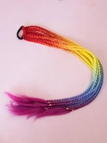 1入組女孩漸層假髮裝飾時尚髮圈適用於頭髮裝飾用品