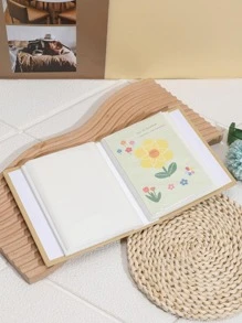 1pc Eiffel Tower Print Photo Album, Letter Graphic Paper Photo Card Case For Household - Multicolor - View 3