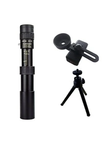 1pc 10-300X-40MM Telescope All Metal Expandable Zoom HD Portable Strong Long Range Professional Mono - Army Green - View 1