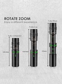 1pc 10-300X-40MM Telescope All Metal Expandable Zoom HD Portable Strong Long Range Professional Mono - Army Green - View 2