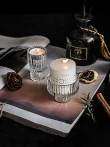 1 Giá đỡ nến trong suốt, Giá đỡ nến hạt dọc thủy tinh để trang trí nhà cửa - Xem 4